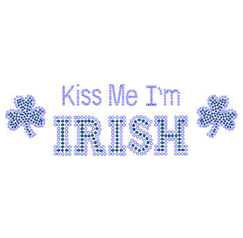 KISS me Im Irish with sm Shamrocks
