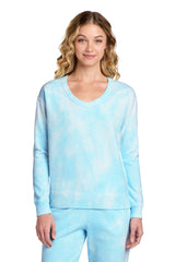 Port & Co ™  Women's Beach Wash ®  Cloud Tie-Dye V-Neck Sweatshirt LPC140V