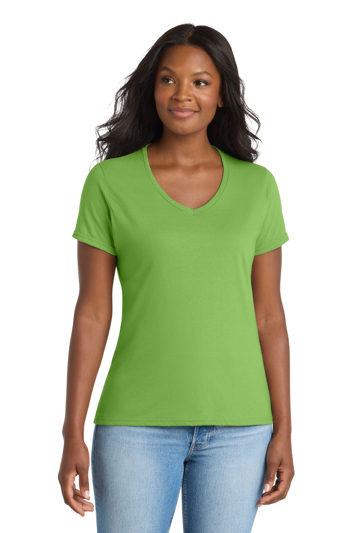 Port & Co ®  Women's Performance Blend V-Neck Tee. LPC381V