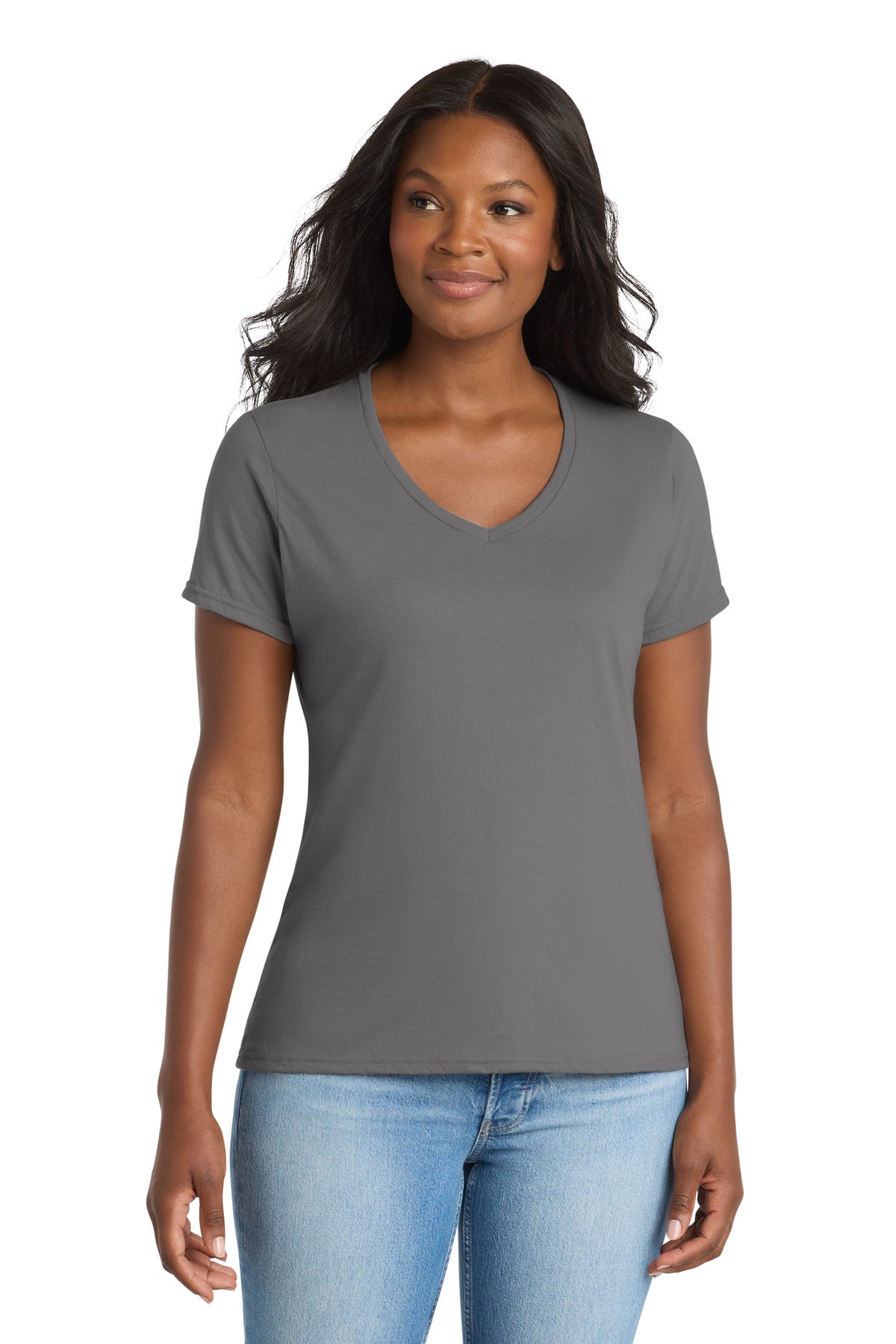 Port & Co ®  Women's Performance Blend V-Neck Tee. LPC381V