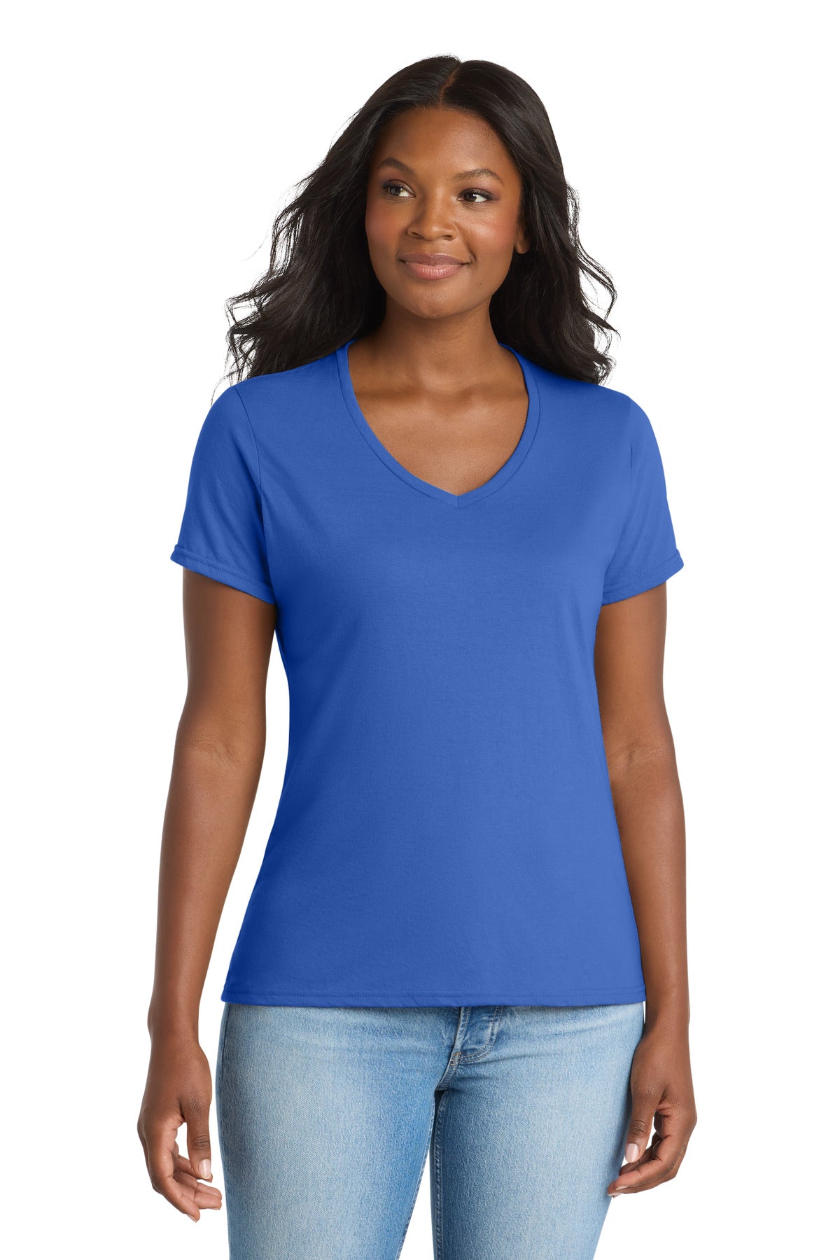 Port & Co ®  Women's Performance Blend V-Neck Tee. LPC381V