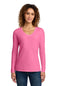 Port & Co ®  Women's Long Sleeve Fan Favorite V-Neck Tee. LPC450VLS