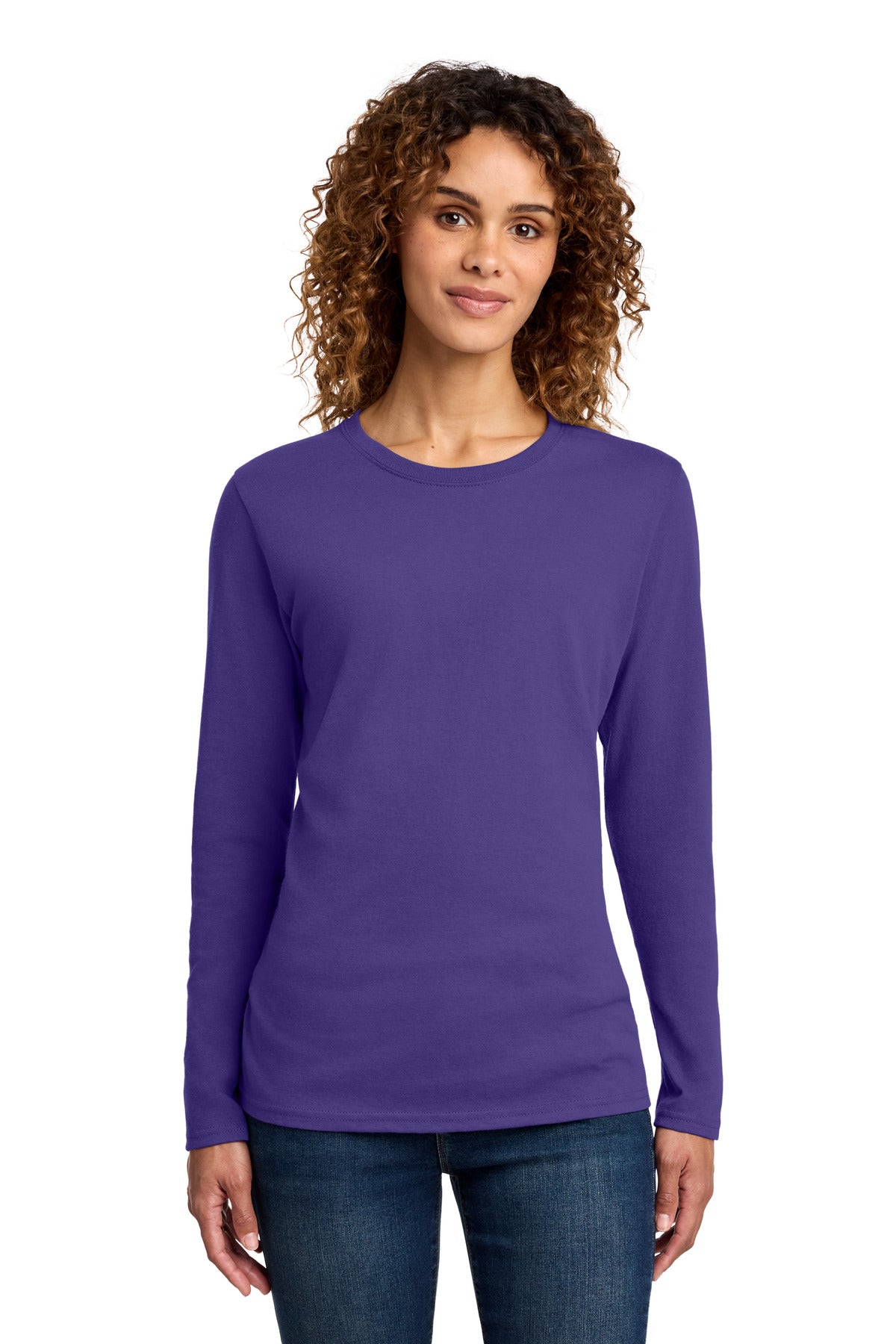 Port & Co ®  Women's Long Sleeve Core Cotton Tee. LPC54LS