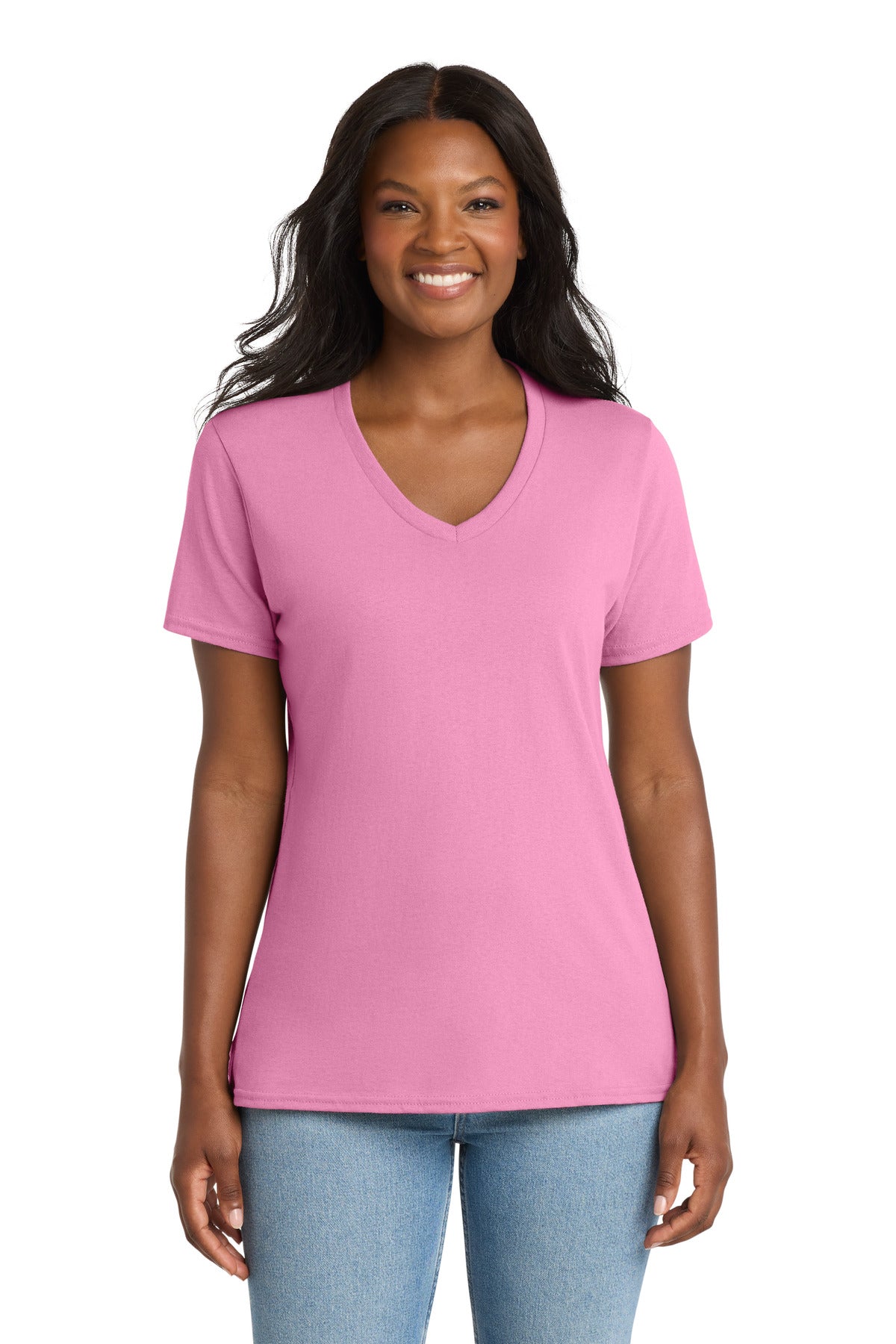 Port & Co ®  Women's Core Cotton V-Neck Tee. LPC54V