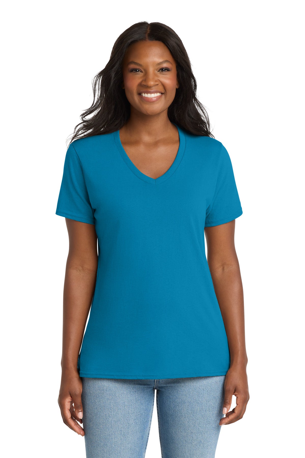 Port & Co ®  Women's Core Cotton V-Neck Tee. LPC54V