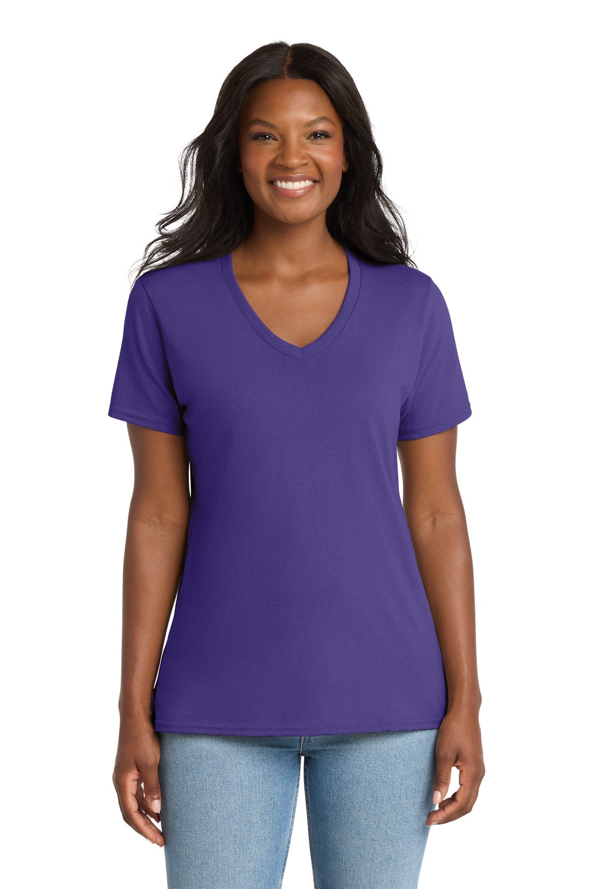 Port & Co ®  Women's Core Cotton V-Neck Tee. LPC54V