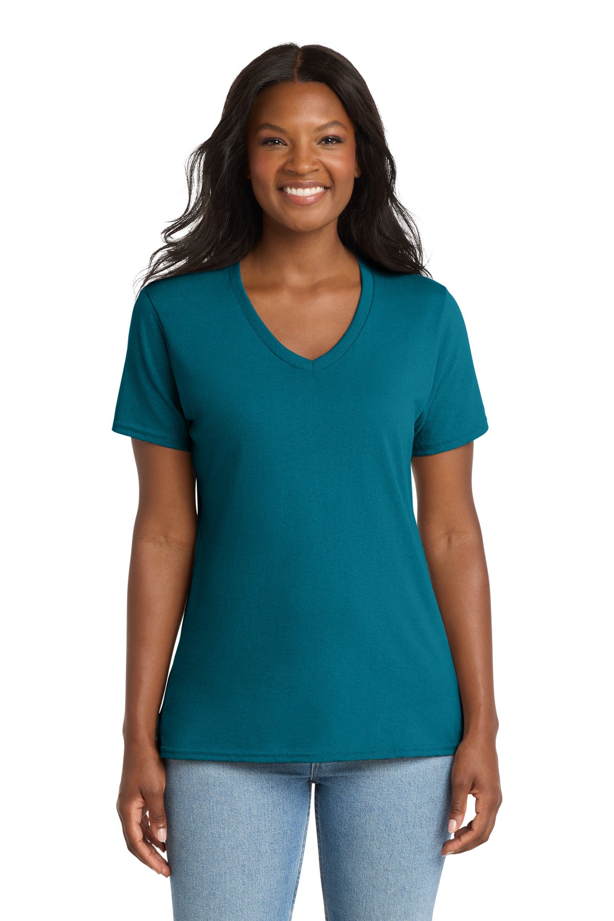 Port & Co ®  Women's Core Cotton V-Neck Tee. LPC54V