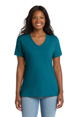 Port & Co ®  Women's Core Cotton V-Neck Tee. LPC54V