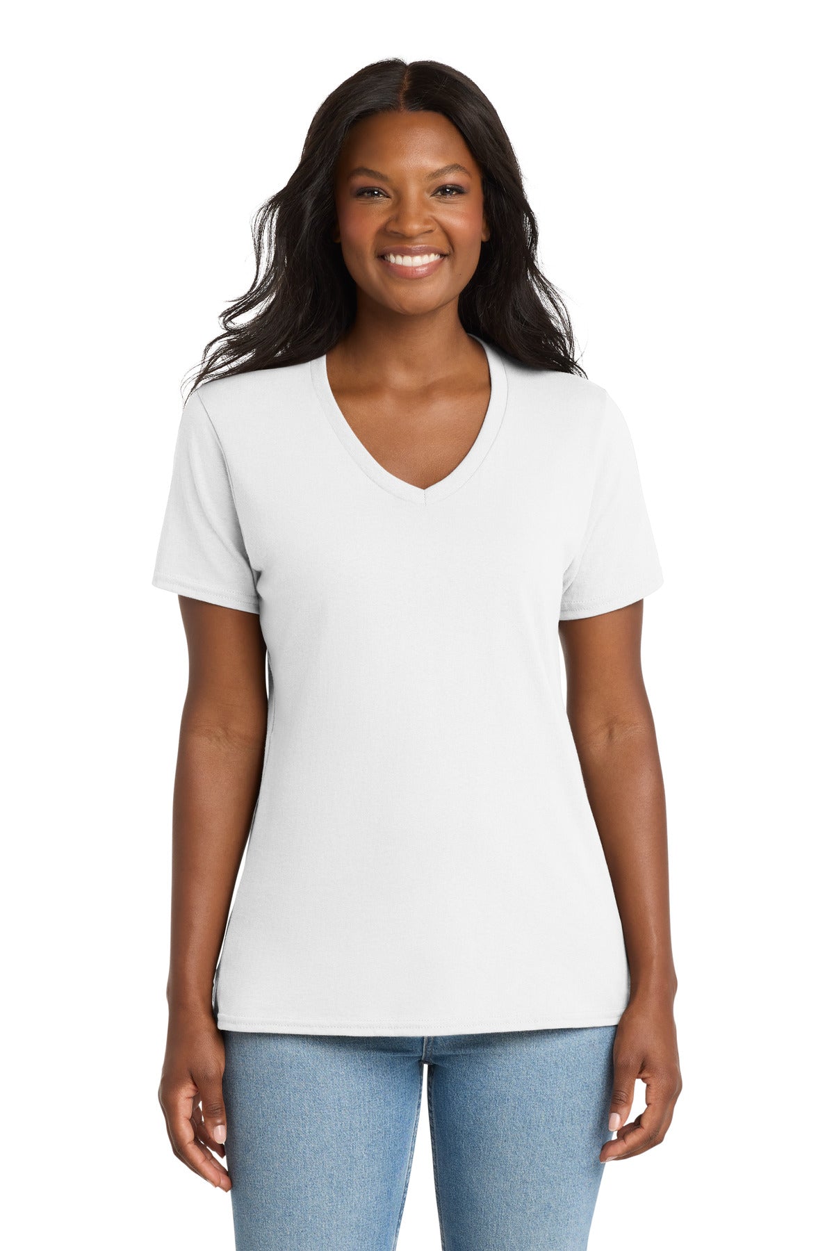 Port & Co ®  Women's Core Cotton V-Neck Tee. LPC54V