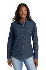 Port & Co ®  Women's Long Sleeve Value Denim Shirt.  LSP10