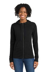 Sport-Tek  ®  Women's PosiCharge  ®  Tri-Blend Wicking Fleece Full-Zip Hooded Jacket LST293