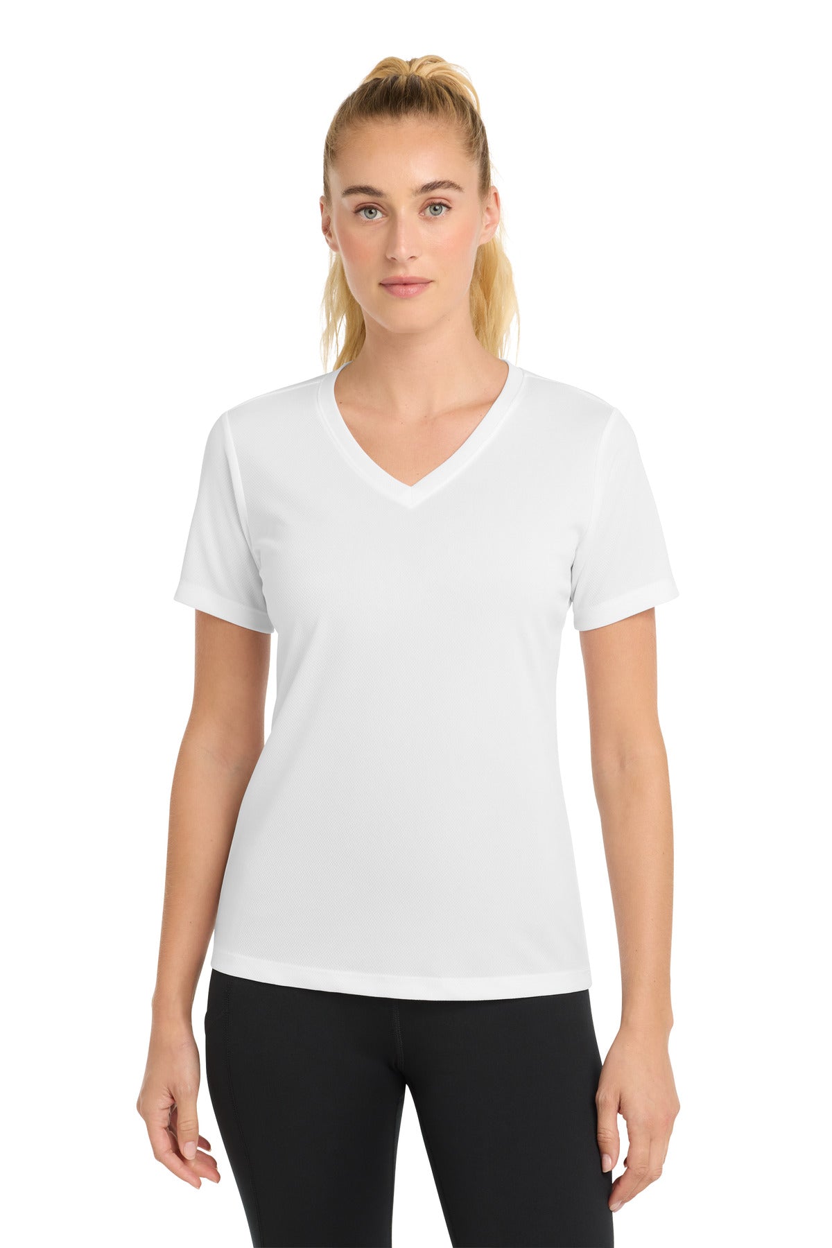 Sport-Tek ®  Women's PosiCharge ®  RacerMesh ®  V-Neck Tee. LST340