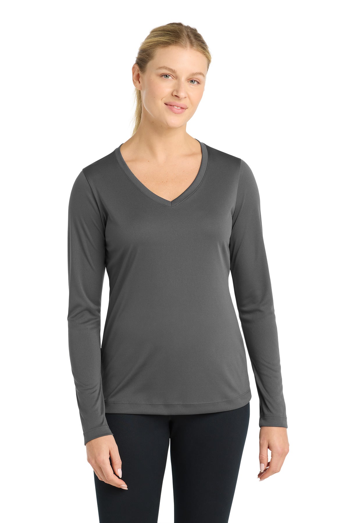 Sport-Tek ®  Women's Long Sleeve PosiCharge ®  Competitor™ V-Neck Tee. LST353LS