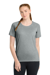 Sport-Tek  ®  Women's PosiCharge  ®  Tri-Blend Wicking Scoop Neck Raglan Tee. LST400
