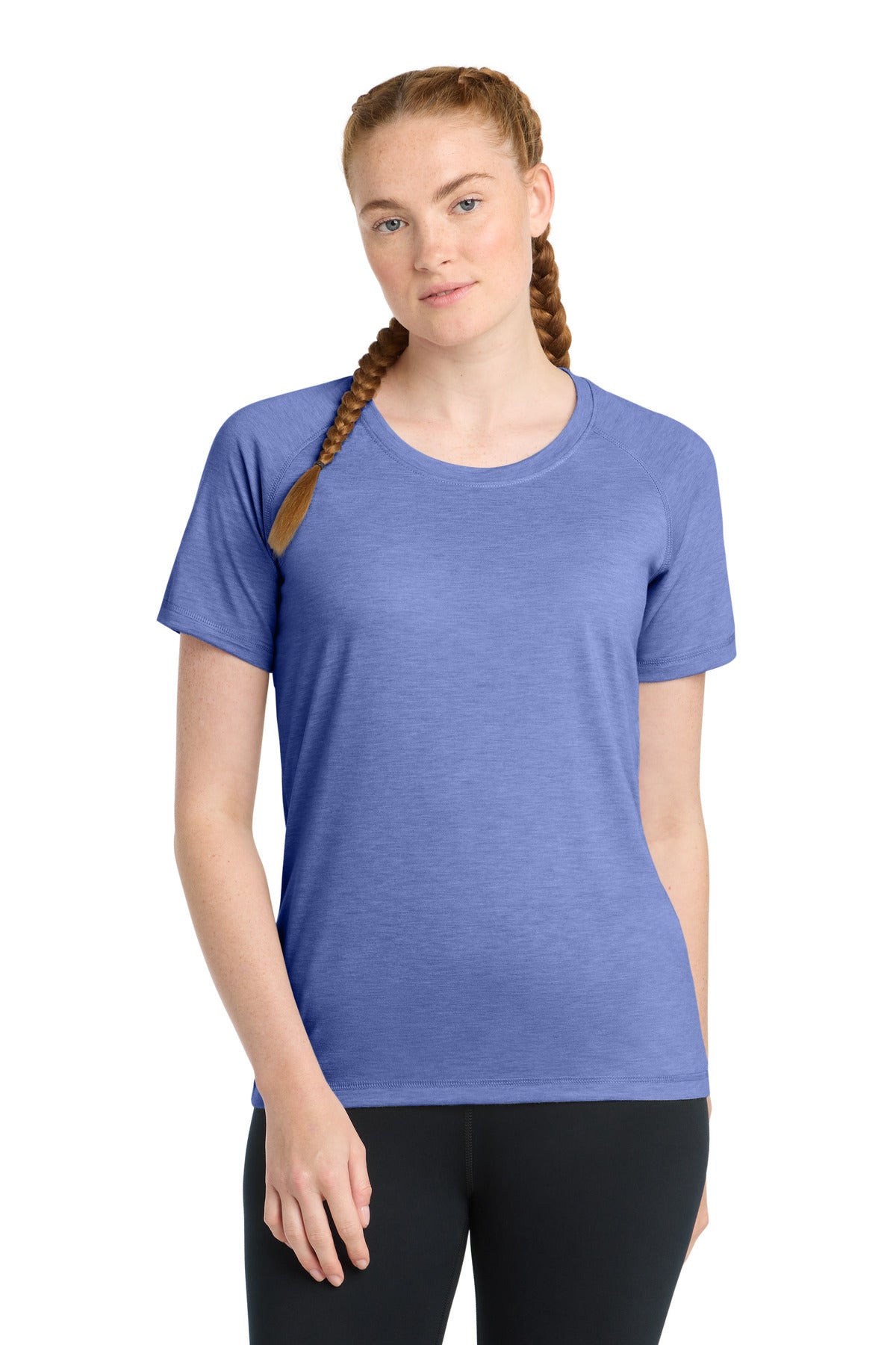 Sport-Tek  ®  Women's PosiCharge  ®  Tri-Blend Wicking Scoop Neck Raglan Tee. LST400