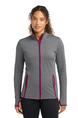 Sport-Tek ®  Women's Sport-Wick ®  Stretch Contrast Full-Zip Jacket.  LST853