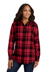 Port Authority ®  Women's Plaid Flannel Tunic . LW668