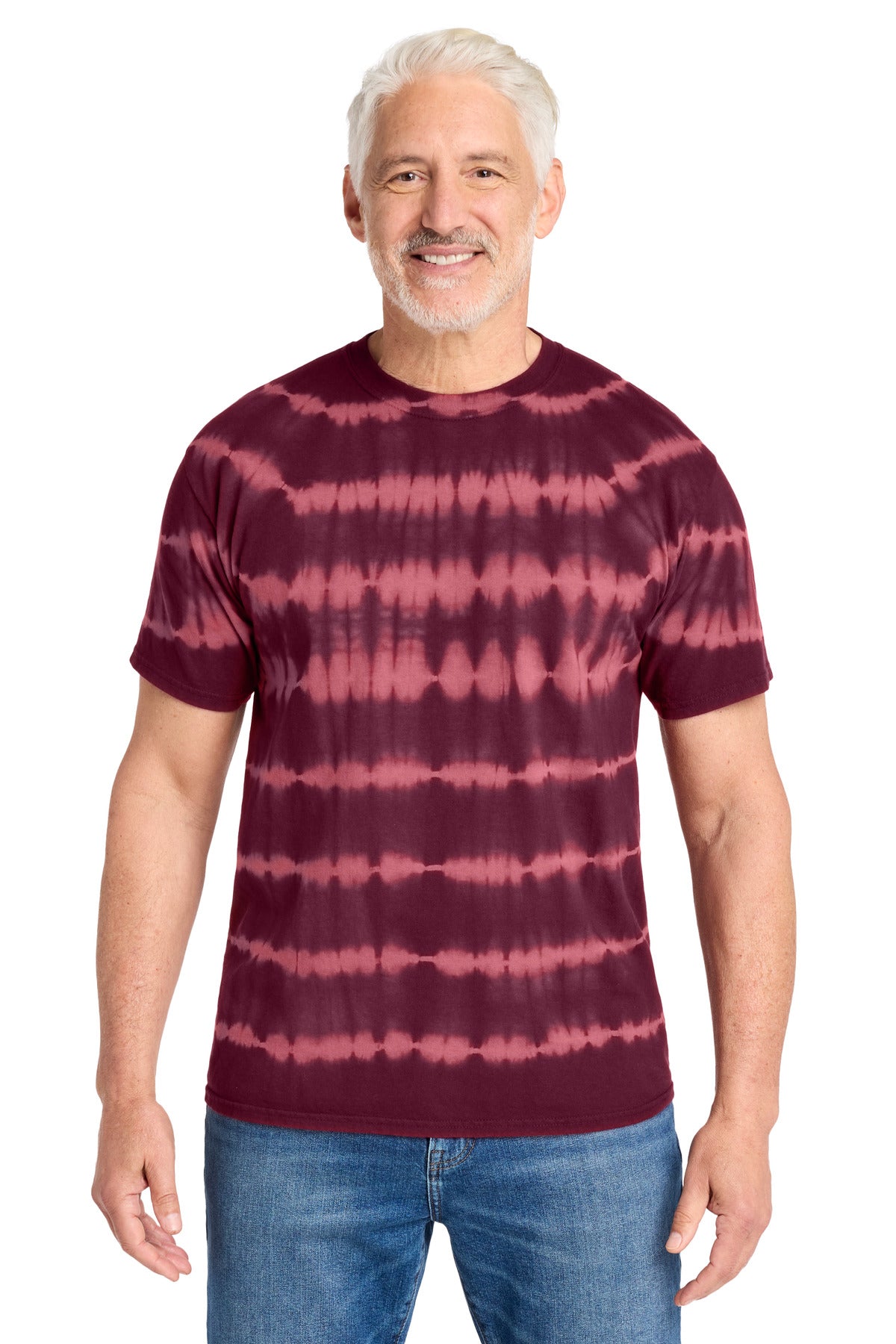 Port & Co ®  Allover Stripe Tie-Dye Tee PC142