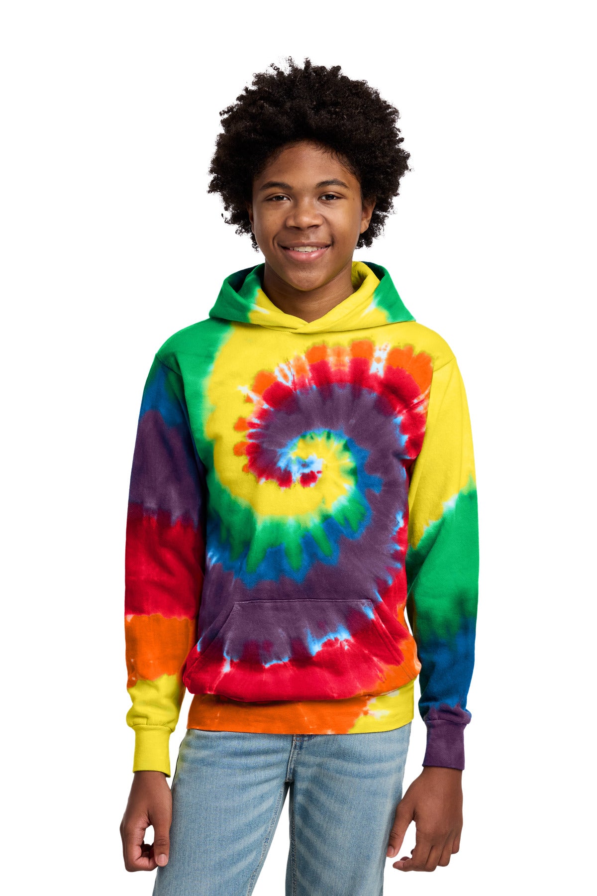 Port & Co ®  Youth Tie-Dye Pullover Hooded Sweatshirt. PC146Y