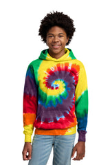 Port & Co ®  Youth Tie-Dye Pullover Hooded Sweatshirt. PC146Y