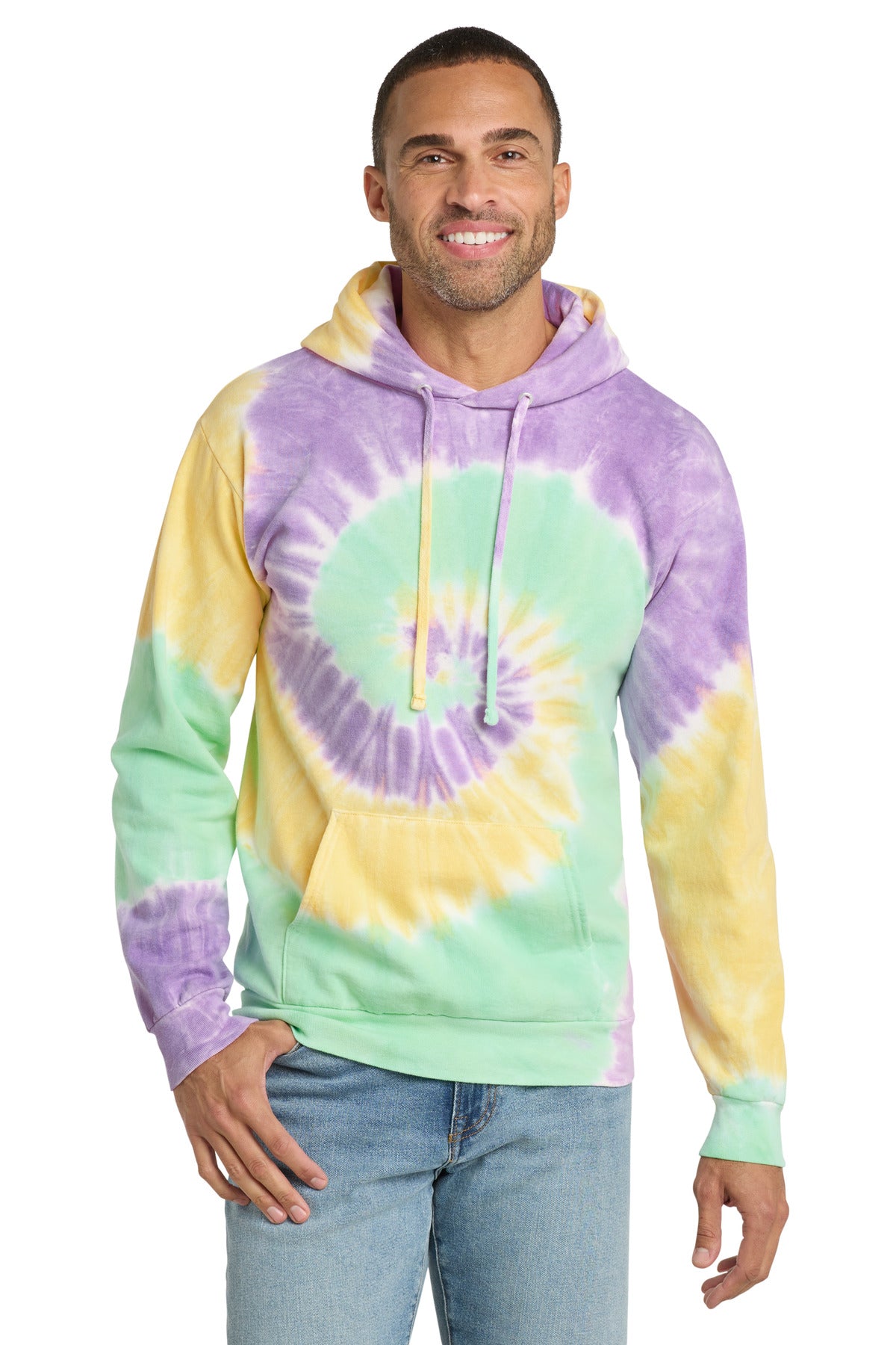 Port & Co ®  Tie-Dye Pullover Hooded Sweatshirt. PC146