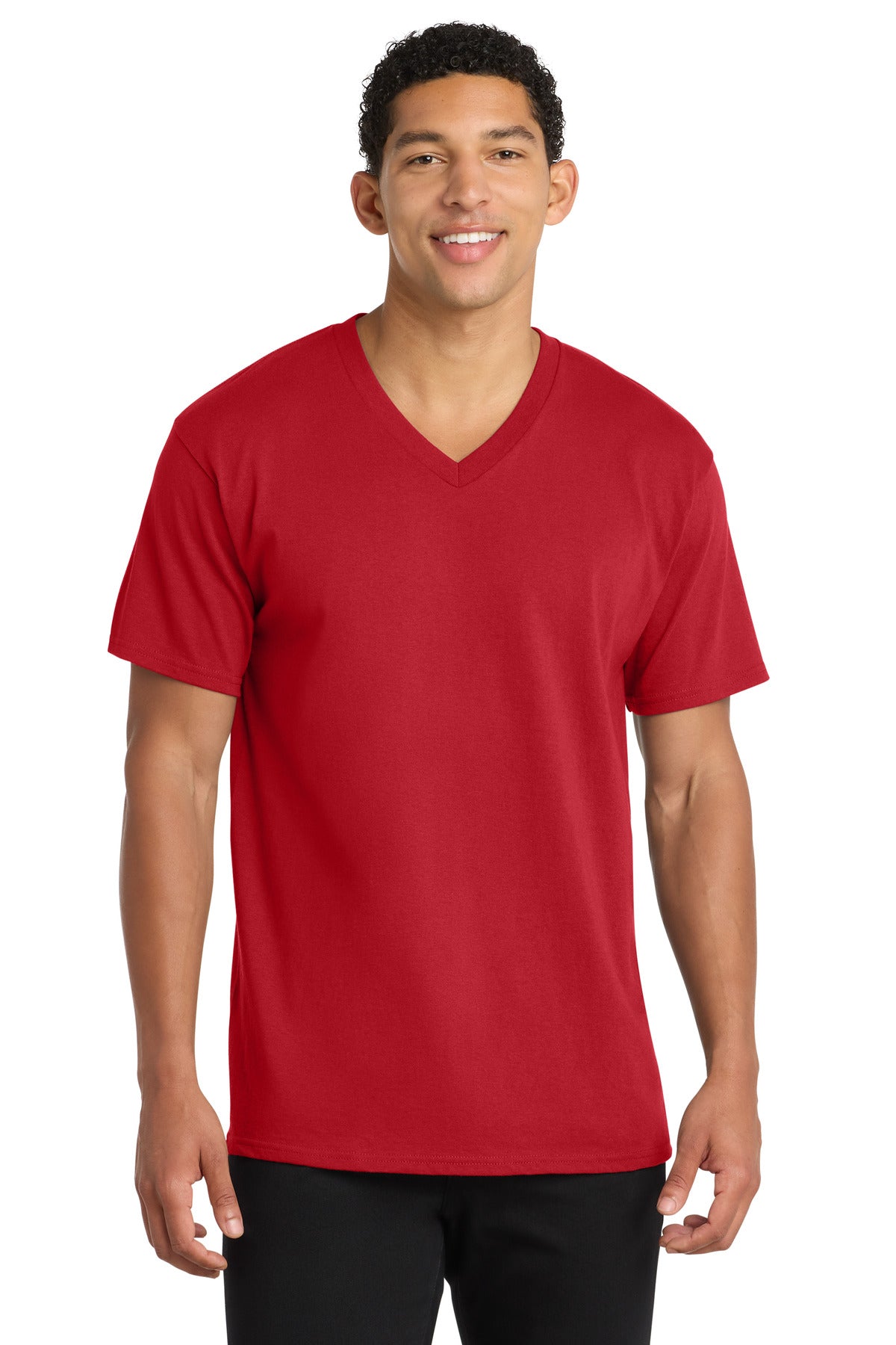 Port & Co ®  Core Cotton V-Neck Tee. PC54V