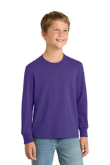 Port & Co ®  Youth Long Sleeve Core Cotton Tee. PC54YLS