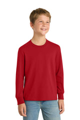 Port & Co ®  Youth Long Sleeve Core Cotton Tee. PC54YLS