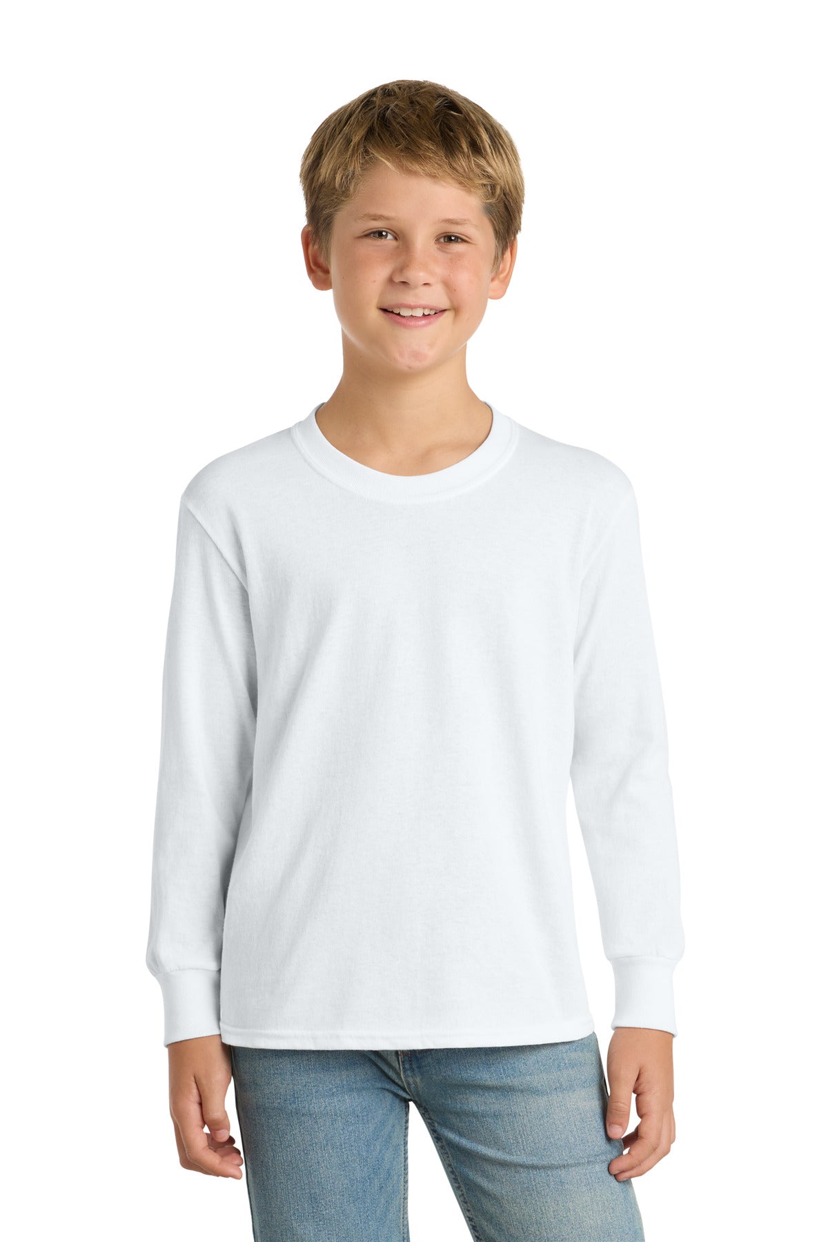 Port & Co ®  Youth Long Sleeve Core Cotton Tee. PC54YLS