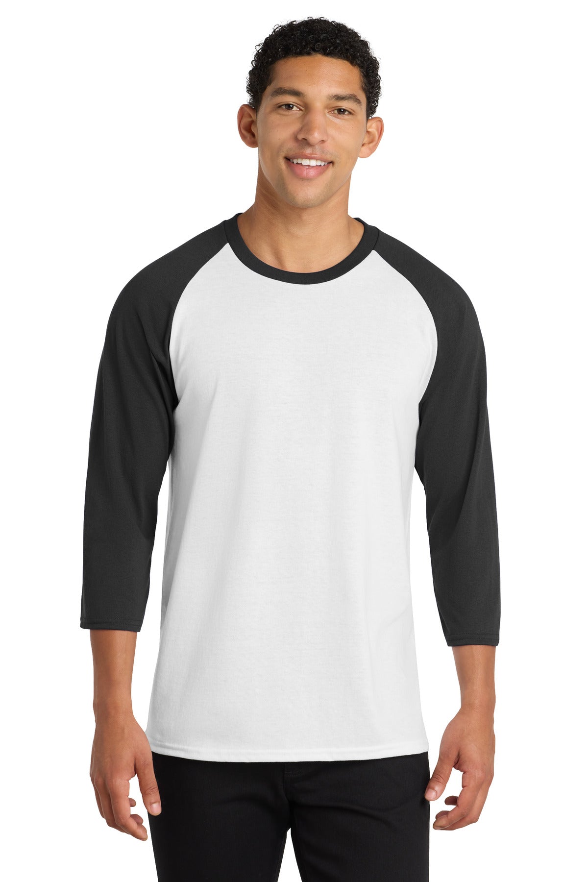 Port & Co ®  Core Blend 3/4-Sleeve Raglan Tee. PC55RS