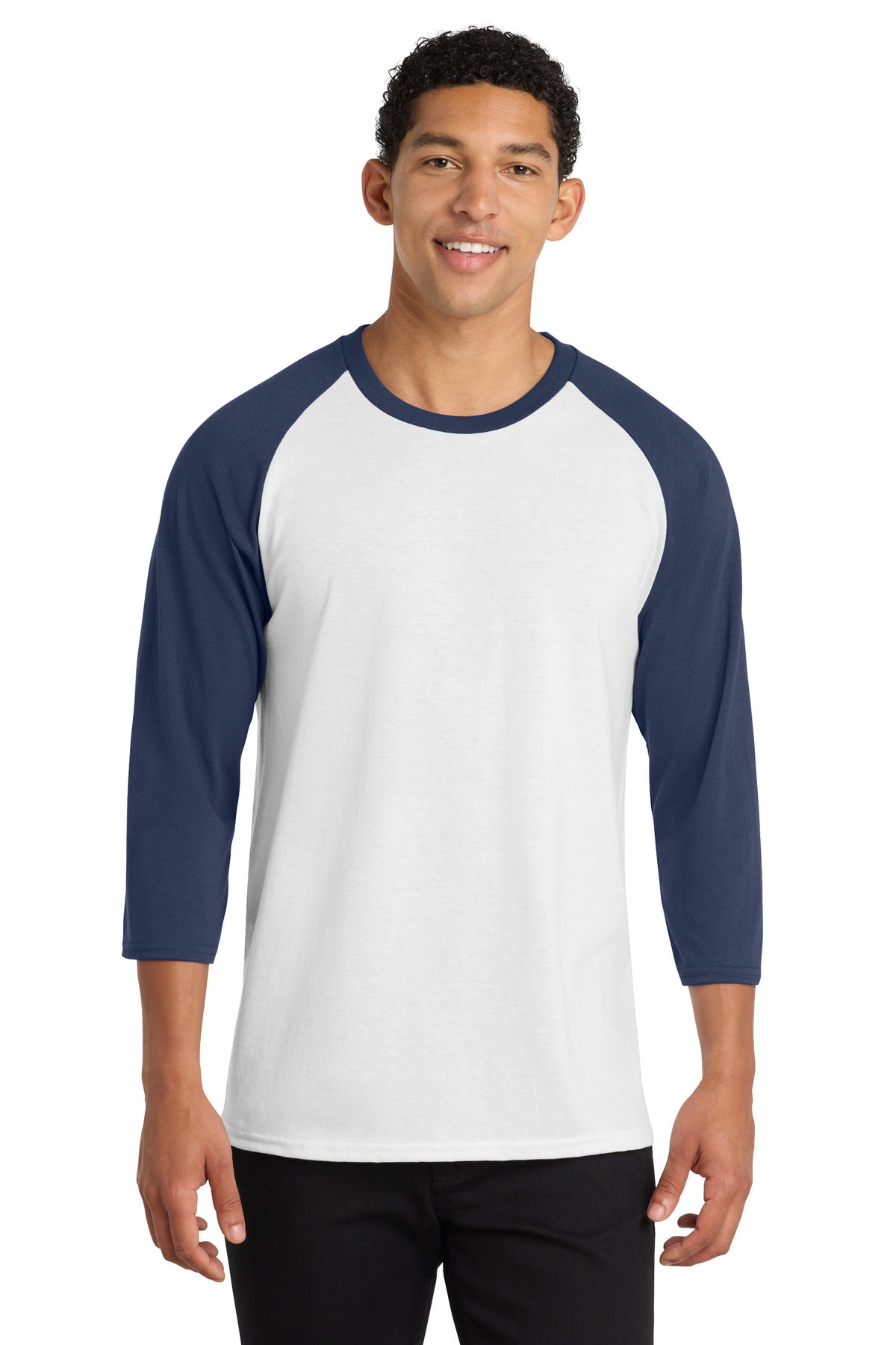 Port & Co ®  Core Blend 3/4-Sleeve Raglan Tee. PC55RS