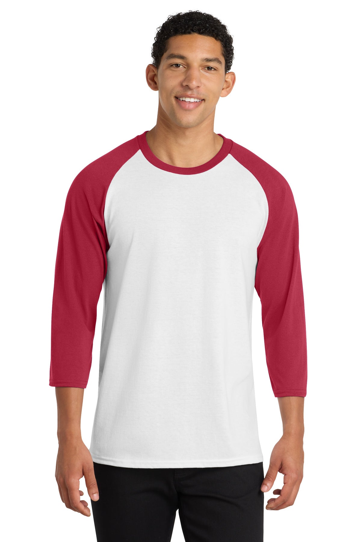 Port & Co ®  Core Blend 3/4-Sleeve Raglan Tee. PC55RS
