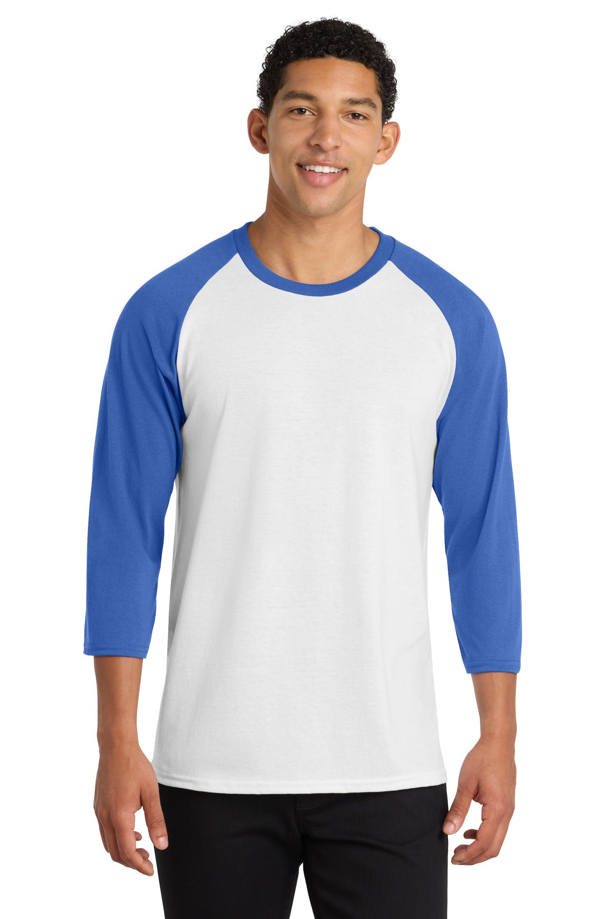 Port & Co ®  Core Blend 3/4-Sleeve Raglan Tee. PC55RS