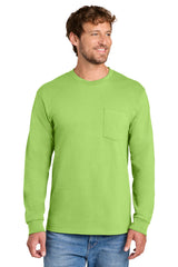 Port & Co ®  Tall Long Sleeve Essential Pocket Tee. PC61LSPT