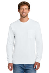 Port & Co ®  Tall Long Sleeve Essential Pocket Tee. PC61LSPT