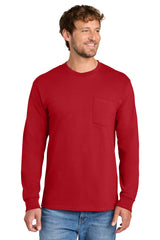 Port & Co ®  Long Sleeve Essential Pocket Tee.  PC61LSP