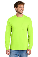 Port & Co ®  Long Sleeve Essential Pocket Tee.  PC61LSP