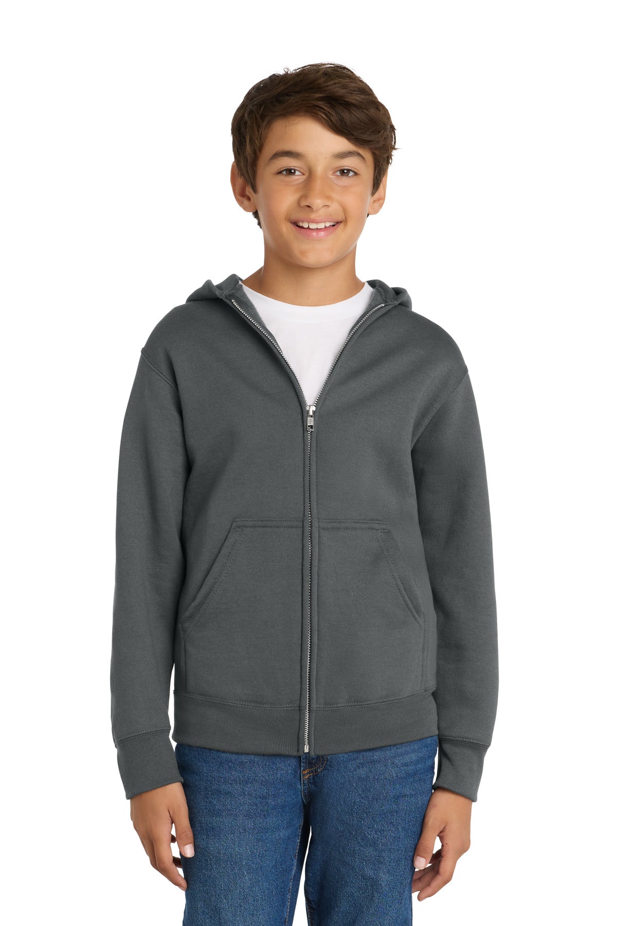 Port & Co ®  Youth Core Fleece Full-Zip Hooded Sweatshirt PC78YZH