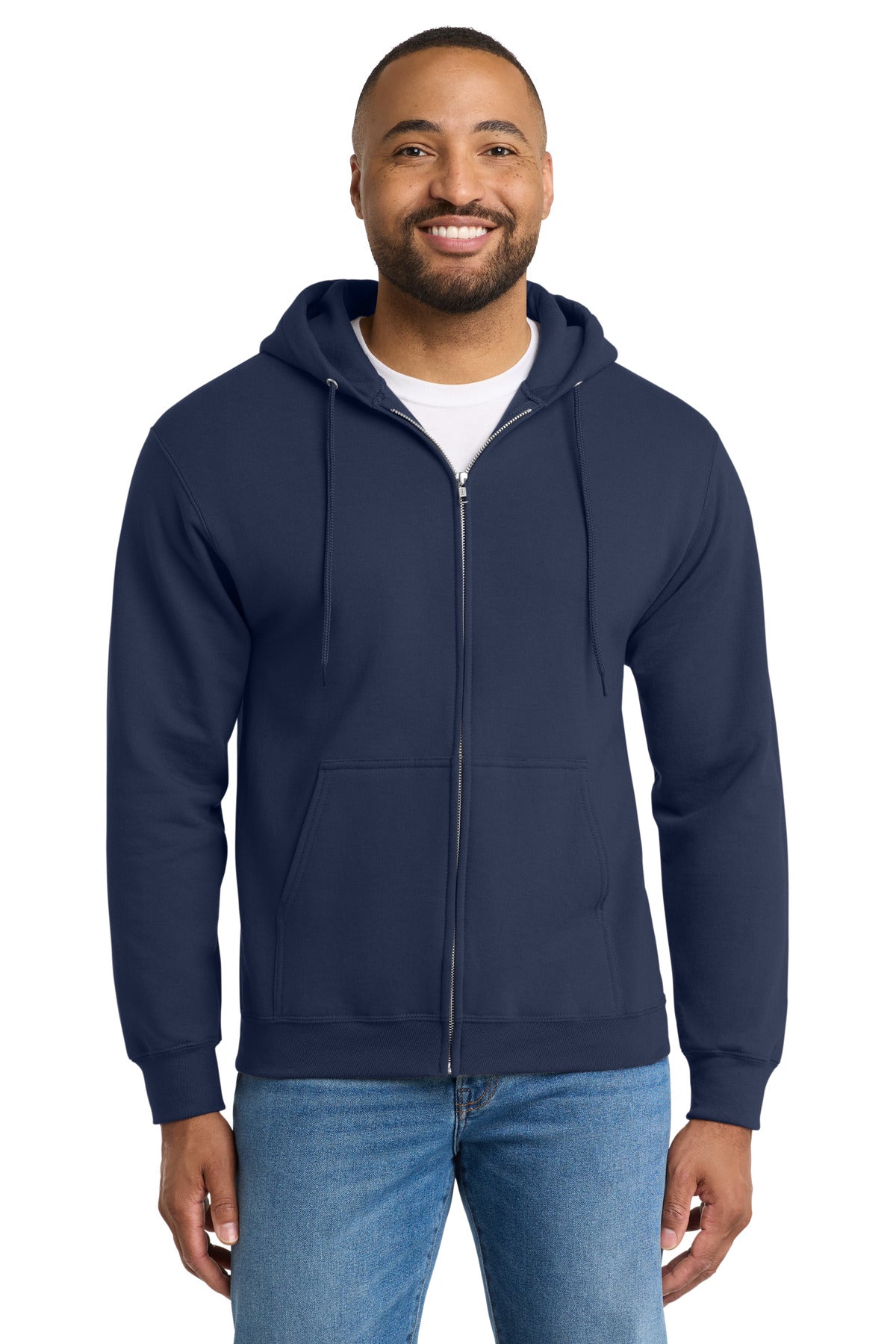 Port & Co ®  Essential Fleece Full-Zip Hooded Sweatshirt.  PC90ZH