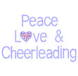 Peace Love Cheerleading with Heart