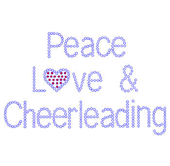 Peace Love Cheerleading with Heart