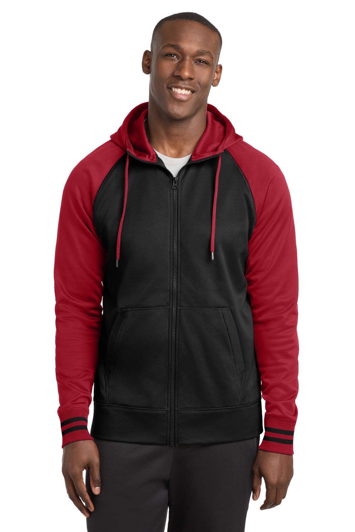 Sport-Tek ®  Sport-Wick ®  Varsity Fleece Full-Zip Hooded Jacket. ST236