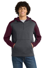 Sport-Tek ®   Tech Fleece Colorblock 1/4-Zip Hooded Sweatshirt. ST249