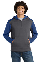 Sport-Tek ®   Tech Fleece Colorblock 1/4-Zip Hooded Sweatshirt. ST249