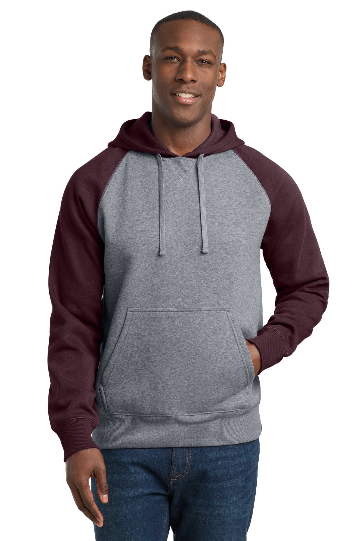 Sport-Tek ®  Raglan Colorblock Pullover Hooded Sweatshirt. ST267