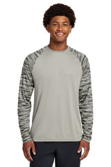Sport-Tek ®  Drift Camo Colorblock Long Sleeve Tee ST376LS