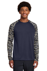 Sport-Tek ®  Drift Camo Colorblock Long Sleeve Tee ST376LS