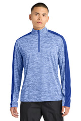 Sport-Tek ®  PosiCharge ®  Electric Heather Colorblock 1/4-Zip Pullover. ST397