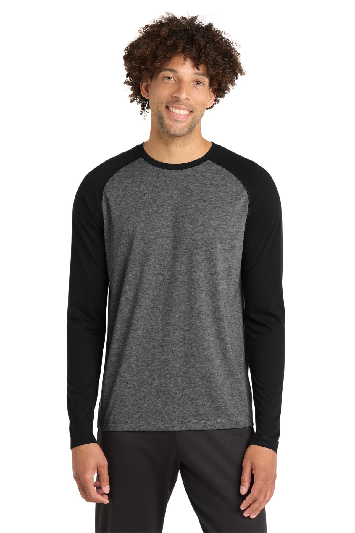 Sport-Tek  ®  PosiCharge  ®  Long Sleeve Tri-Blend Wicking Raglan Tee ST400LS