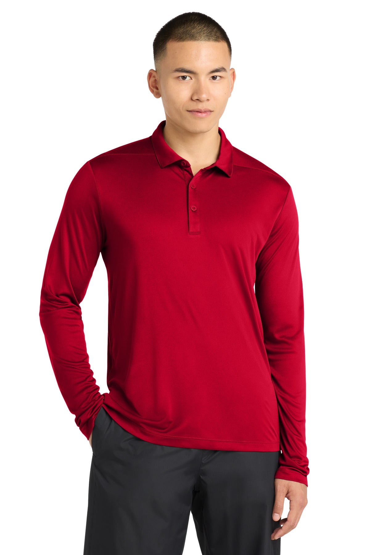 Sport-Tek  ®   Posi-UV ®   Pro Long Sleeve Polo. ST520LS
